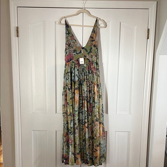 Free People Green Floral Maxi Dress - Picture 1 of 4